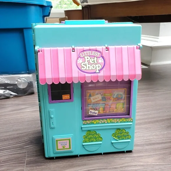 Vtg 1992 Littlest Pet Shop Store ~ Carry Case ~ Playsets Accessories ~ Birds Cat - Picture 10 of 12